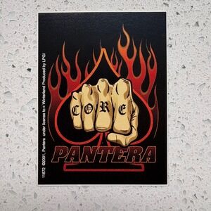 RARE Deadstock Vintage Pantera Sticker 2001 Winterland Core Fist Flames LPGI Y2K